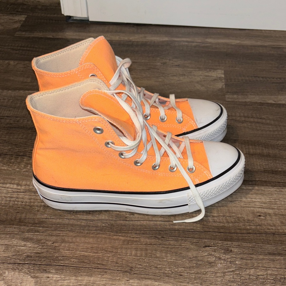 Orange High-Top Sneakers